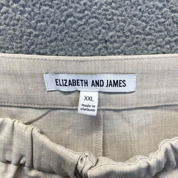 Elizabeth And James Wide Leg Beige Dress Pants Size XXL,Drawstring,Pockets - Picture 3 of 9